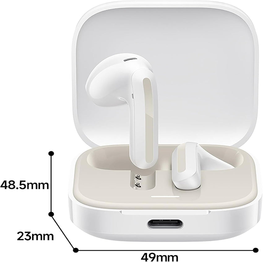 XIAOMI Redmi Buds 6 Active Wireles Earbuds (Global Version) WHITE, Bluetooth 5.4 in-Ear Headphones, 30H Long Battery Life,Noise Cancellation for Calls, 5 Tuning Modes, IPX4 Waterproof - (White)