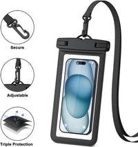 [1 Pack] Waterproof Phone Pouch Case, IPX8 Universal Waterproof Phone Casefor Swimming Dry Bag with Clip Strap for iPhone 16 15 14 13 12 11 Pro Max Plus Mini, Xs XR, Samsung S25 S24, Up to 7â