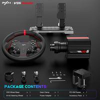 Gaming Steering Wheel Bundle Direct-Drive with Pedals 28cm PC Sim Racing Set