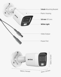 ANNKE 1080P Add-on CCTV Camera, Hi-Resolution Home Security Camera for Surveillance System, IP66 Weatherproof Indoor Outdoor, Long Distance Night Vision