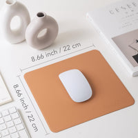 SenseAGE Slim Mouse Mat for Home/Office, Portable Mouse Pad for Computer & Laptop, Fabric Style Vegan Leather, Non-Slip Base, Compatible with Laser and Optical Mouse, 22 x 22cm (Dark Green)