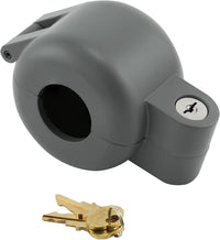 Door Knob Lock-Out Device Prevents Turning & Access to Keyhole Keyed Alike Diecast â Grey (Single)
