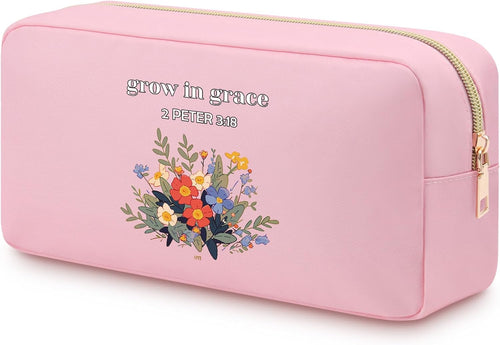 Christian Cosmetic Makeup Bag Oxford Cloth Travel Pouch Religious Gift