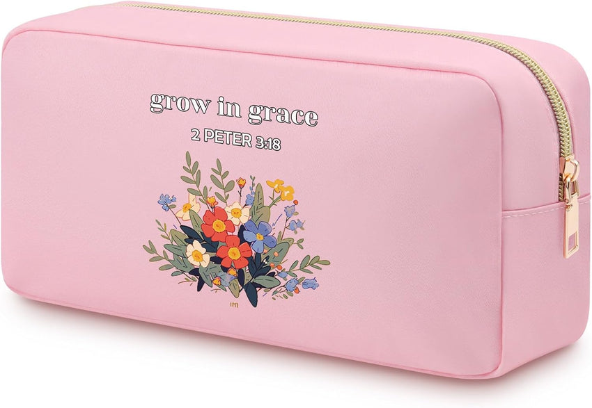 Christian Cosmetic Makeup Bag Oxford Cloth Travel Pouch Religious Gift