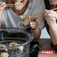 Pyrex Double Steam Basket with Lid ÃÂÃÂ¢ÃÂÃÂÃÂÃÂ 20cm Borosilicate Glass