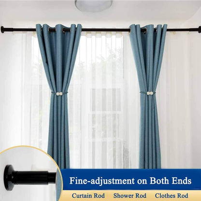 128cm-177cm Long Tension Curtain Rod, No Drilling Extendable Stainless Steel Curtain Pole for Windows and Bathroom,Telescopic Shower Curtain Rod, Room Divider