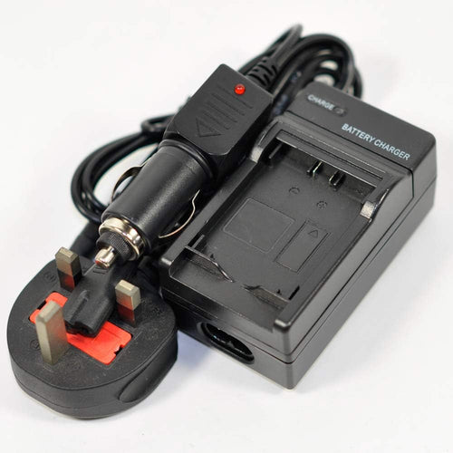 Single Mains/Car Battery Charger for PANASONIC DMW-BLE9 BLE9E DMW-BLG10 BLG10E DMW-BLH7E Lumix DC-TZ90 DMC-GF3 DMC-GF5 DMC-GF6 DMC-GX7 DMC-GX85 DMC-LX100 DMC-TZ80 DMC-TZ81 DMC-TZ100 DMC-TZ101