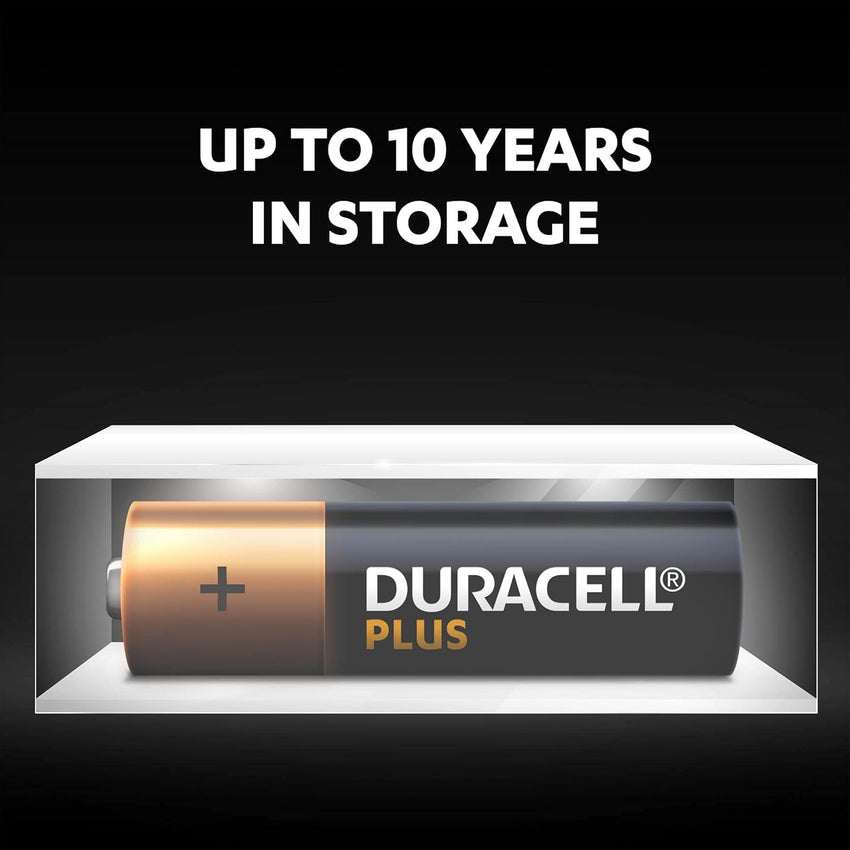 Duracell Plus AA Batteries (12 Pack) - Alkaline 1.5V - Up To 100% Extra Life - Reliability For Everyday Devices - 0% Plastic Packaging - 10 Year Storage - LR6 MN1500