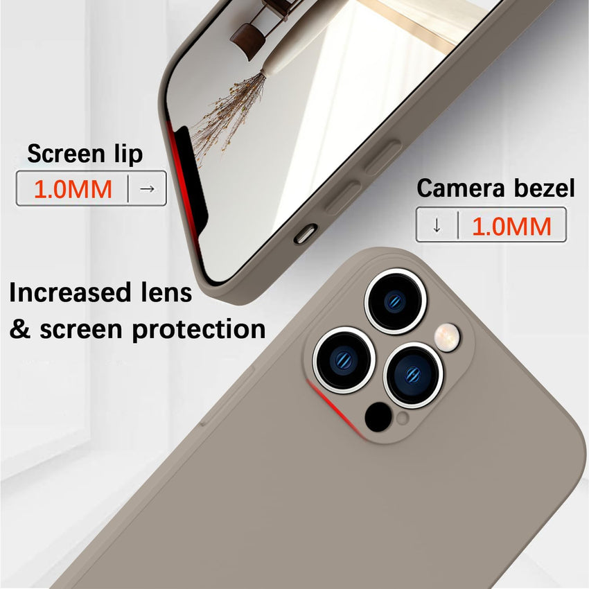 KPPIT for iPhone 14 Pro case,Silicone Case,Ultra Slim Soft Gel Anti-Scratch,Microfiber Lining,Rubber Shockproof Case Cover iPhone 14 Pro 6.1 inch,Titanium Gray