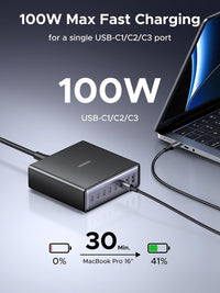 UGREEN USB C Charger 200W 8-Port Charging Station GaN Fast Charger Plug PD 100W Laptop Desktop Charger Support PPS Compatible with MacBook Pro/Air, iPhone 17 Pro/Air/17/16, Galaxy Series, etc