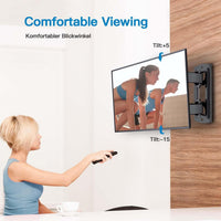 PERLESMITH TV Wall Bracket for Most 13-42 Inch TVs, 20kg Weight Capacity Max VESA 200x200mm, Solid and Sturdy TV Bracket with Swivel Tilt PSSFK1