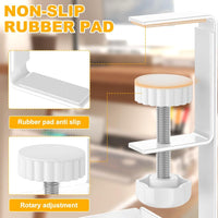 Rppiup Under Desk Cable Management Tray, No Drill Steel Cable Management Under Desk tray, Hollow Sturdy Metal Mesh Table Wire Organiser No Damage to Table, for Office Home Kitchens