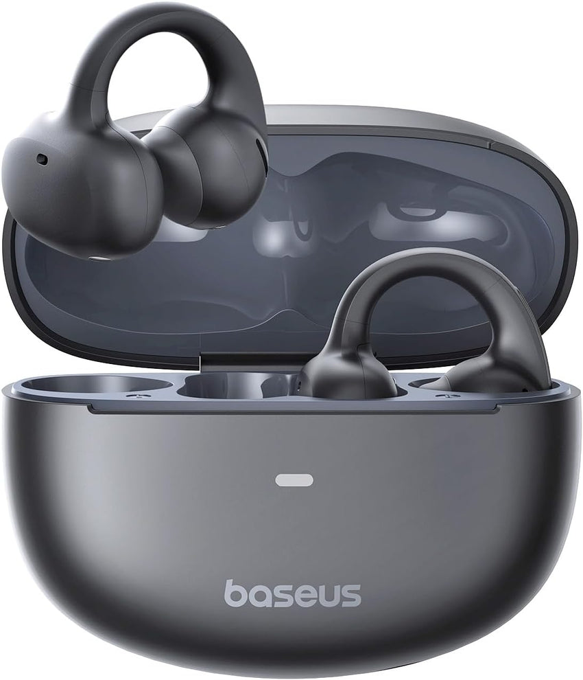 Baseus MC1 Open Earphones, Bluetooth Earbuds with Clip & 40H Battery Life, HiFi Bass Ai Sound Quality, Comfortable and Lightweight (5 g), Clip with IP57 Protection from Dust and Water