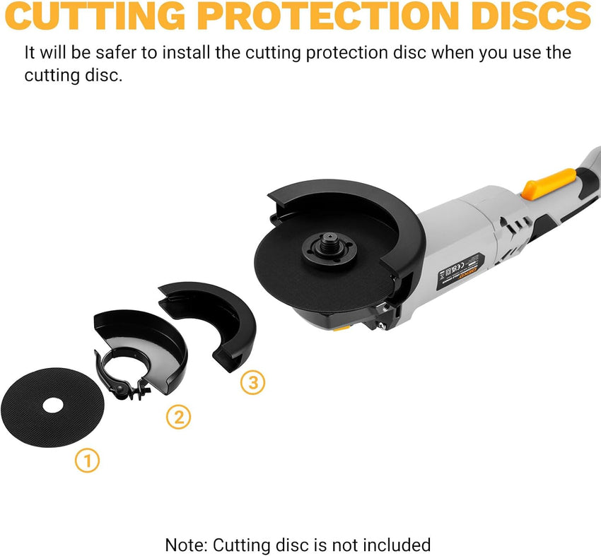 Angle Grinder 900W 115 mm Corded with Long Handle Includes Cutting & Grinding Discs â Silver