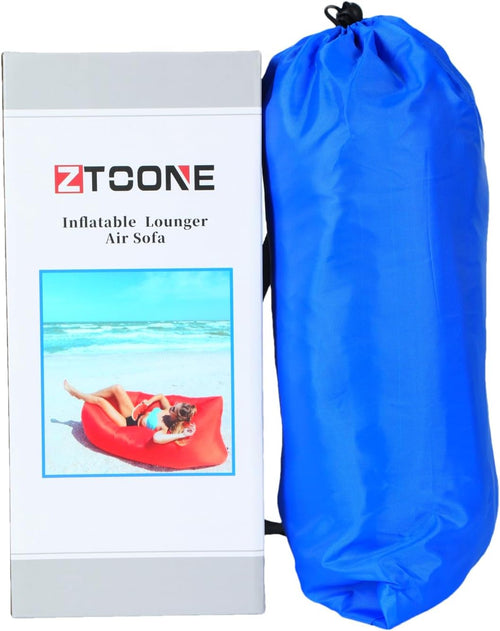 ZTOONE Inflatable Lounger Couch Air Lounger Lazy Sofa with Carry Bag,Hammock Inflatable Mattress Inflatable Bed Pool Float for Swim,Camping,Beach,Hiking,Park,Backyard, Pool, Picnics(Dark Blue)