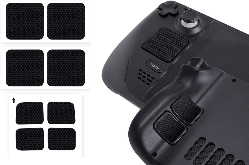 TALONGAMES Touchpad Protector Compatible with Steam Deck Touch Trackpad (Trackpads Protector + 4 Keys Protector, Matrix Mini Hex - Black)