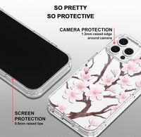 MOSNOVO Case for iPhone 13 Pro Max, [Buffertech 6.6ft Military-Grade Drop Protection] [Anti Peel Off Tech] Clear TPU Bumper Phone Case Cover Design - Balloonasaurus