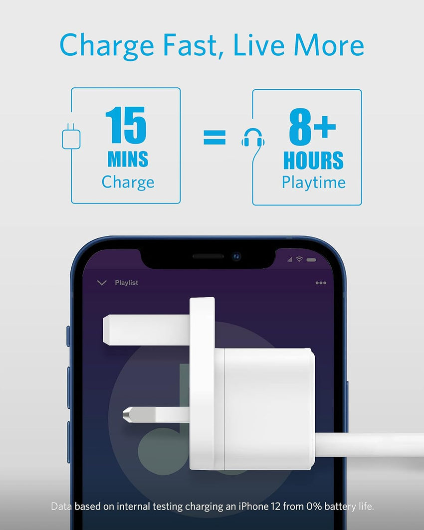 USB C Plug, Anker 20W USB C Charger - Fast Charging PowerPort III Cube Charger, Compatible with iPhone 17/16/16 Plus/16 Pro/16 Pro Max, 15/14/13/12 Series, Galaxy, iPad (Cable Not Included)