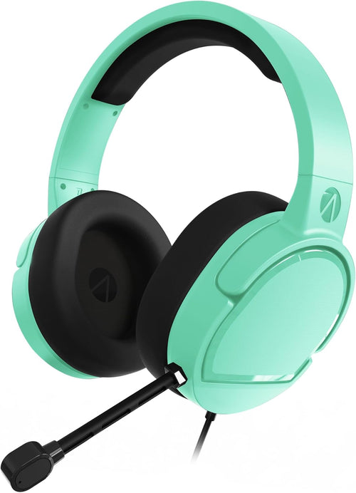 STEALTH PANTHER Mint - Over Ear Gaming Headset Compatible with Consoles and PC with Flexible Mic, 3.5mm Jack, 1.5m Cable, Lightweight, Comfortable and Durable