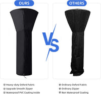 ANSTROUT 420D Patio Heater Cover, Waterproof with Zipper, Outdoor Propane Heater Cover for Any Season, Large Size: 89âH x 33âDx19âB (Black)
