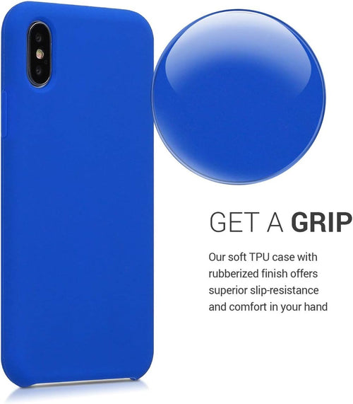 kwmobile Case Compatible with Apple iPhone X Case - TPU Silicone Phone Cover with Soft Finish - Baltic Blue