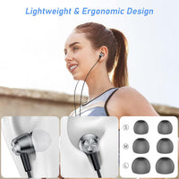 Blukar Earphones, In-Ear Headphones Earphones High Sensitivity Microphone - Noise Isolating, High Definition, Pure Sound for iPhone, iPad, Smartphone, MP3 Players etc.