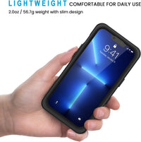 Lanhiem iPhone 13 Pro Max Magnetic Case, Waterproof Dustproof Shockproof Case with Built-in Screen Protector Compatible with Magsafe, Full Body Protective Cover for iPhone 13 Pro Max 6.7 inch -Black