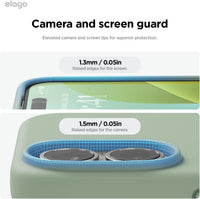 elago Compatible with iPhone 16 Case, Premium Liquid Silicone Case, Full Body Protective Cover, Shockproof, Slim Phone Case, Anti-Scratch Soft Microfiber Lining, 6.1 inch (Khaki Green)