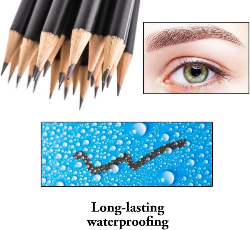 Eyebrow Pencil Set Long Lasting with Stencils Ã¢ÂÂ Brown