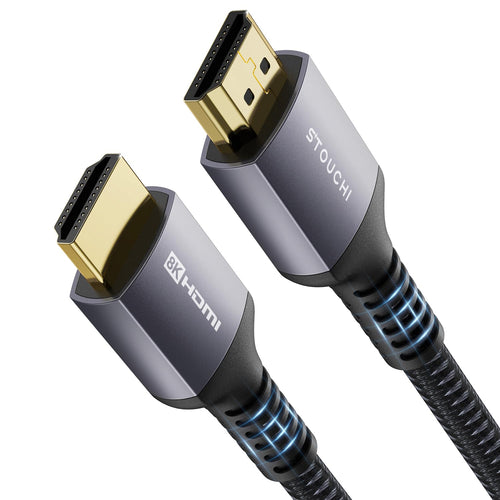 Stouchi HDMI Cable 8K 2.5m(8ft), Ultra HD 48 Gbp/s High Speed 8K60hz 4K120hz 144Hz 165 Hz RTX 3080 DSC eARC Dynamic HDR10 4: 4: 4 HDCP 2.2 & 2.3 Dolby, Compatible with TV / PS5 / Xbox Series X