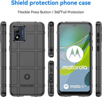 SEAHAI Case for Motorola Moto E13, Army Case Silicone Phone Case Rubber Cover Shockproof Heavy Duty Protection Ultra Thin Cover - Black