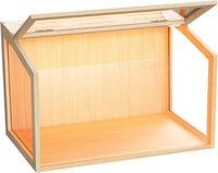 Wooden Hamster Cage Large Chewproof Openable Top Acrylic Panels Solid Build â 60 x 40 x 40 cm