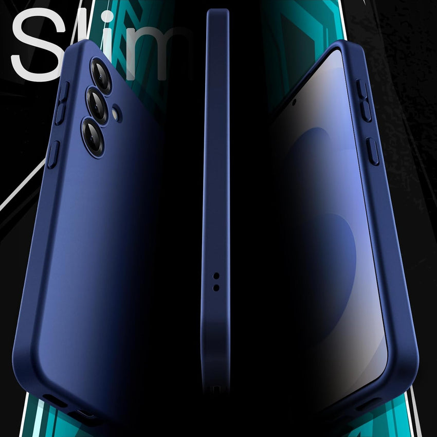 JETech Slim Fit Case for Samsung Galaxy S25+ / S25 Plus 5G, Camera Lens Full Protection, Soft TPU Thin Protective Phone Cover with Matte Finish, Shockproof (Navy)