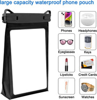 Large Waterproof Phone Pouch, IPX8 Water Proof Phone Case Bag, Underwater Phone Dry Bag with Adjustable Lanyard, Compatible with iPhone 15/14/13 Pro Max, Galaxy S25 S24 S23 HuaWei P60 Mate60 Up to 7''