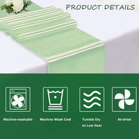 QeeFop Pack of 50 Sage Green Satin Sashes Wedding Chair Bow, Elastic Chair Sashes for Wedding Decoration, Birthday, Banquet, Party, Chair Decoration (Sage Green)