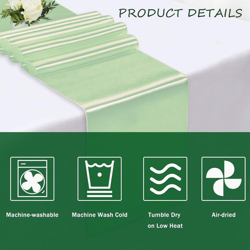 QeeFop Pack of 50 Sage Green Satin Sashes Wedding Chair Bow, Elastic Chair Sashes for Wedding Decoration, Birthday, Banquet, Party, Chair Decoration (Sage Green)