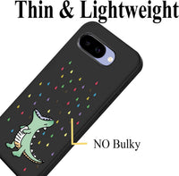 Unov Case Compatible with Pixel 9a (2025) 5G Case with Rino Dragon Rainbow Dinosaur Cute Design Soft TPU Shock Absorption Slim Embossed Pattern Protective Back Cover
