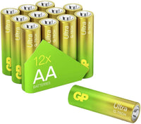 GP ULTRA G-TECH Batteries AA batteries AA pack of 12 Ultra Alkaline disposable double aa batteries 1.5v 10 year shelf life for toys fairy lights camera household applications LR6 Premium AA Battery