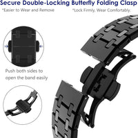Titanium Strap for Apple Watch 49mm 46mm 45mm 44mm 42mm â Black