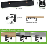 Under Desk Cable Management Tray with Clamp/Screw Mount â 40-inch