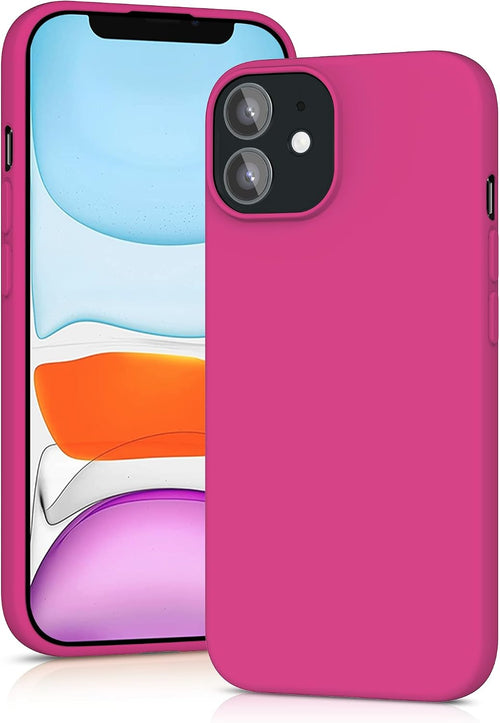YATWIN Silicone Case for iPhone 11, Soft-Touch, Shockproof, DustProof, Antiskid Full Body Armour Phone Cover for Apple iPhone 11 - Magenta