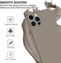 KPPIT for iPhone 14 Pro case,Silicone Case,Ultra Slim Soft Gel Anti-Scratch,Microfiber Lining,Rubber Shockproof Case Cover iPhone 14 Pro 6.1 inch,Titanium Gray