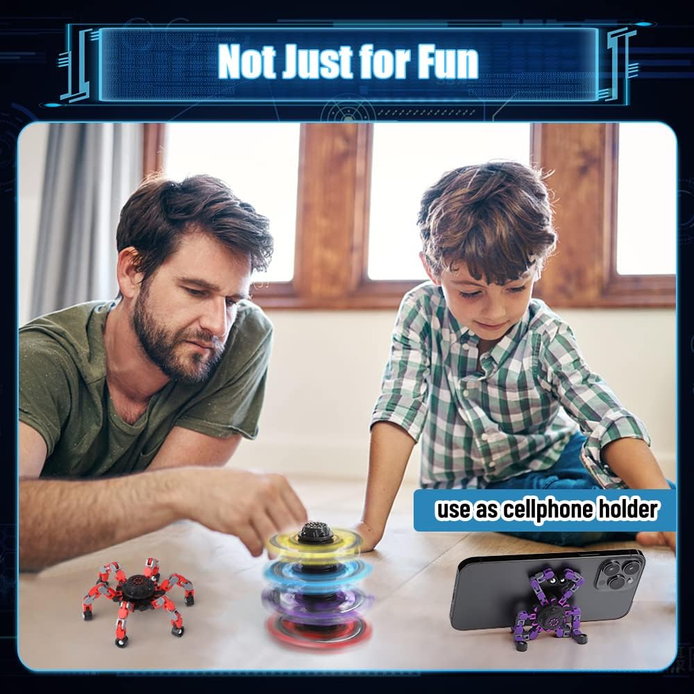 12PCS Deformable Robot Fidget Spinner Toy â Stress Relief for Kids & Adults