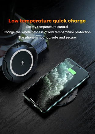 Wireless Charger Qi Certified 15W Fast Charging Pad Wireless Charger Compatible with iPhone 13 pro max/13/12/SE/11/X/XS/XR/8, Samsung Note S21/S20/S9(15W Black)