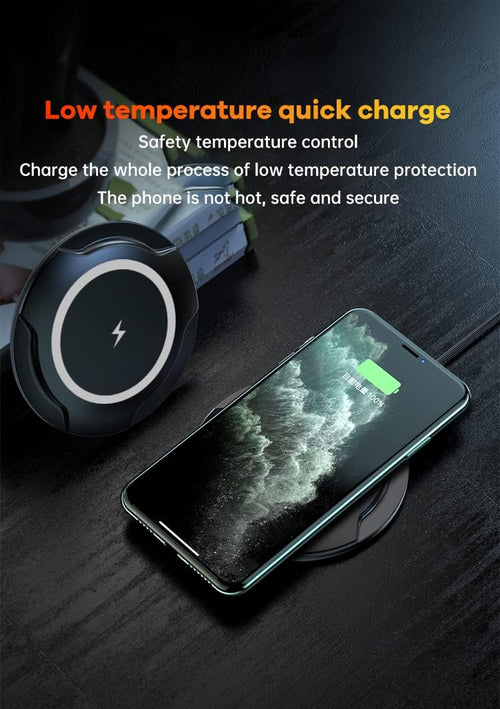 Wireless Charger Qi Certified 15W Fast Charging Pad Wireless Charger Compatible with iPhone 13 pro max/13/12/SE/11/X/XS/XR/8, Samsung Note S21/S20/S9(15W Black)