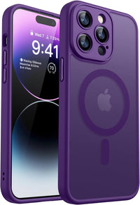 CANSHN Magnetic Shockproof for iPhone 14 Pro Max Case, Deep Purple