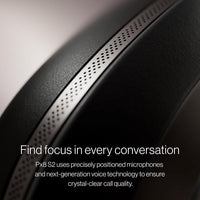 Bowers & Wilkins Px8 S2 Noise Cancelling Wireless Headphones with Bluetooth Audio, & Quick Charge, 30 Hours of High-Resolution Playback and Built-In Microphone - Onyx Black