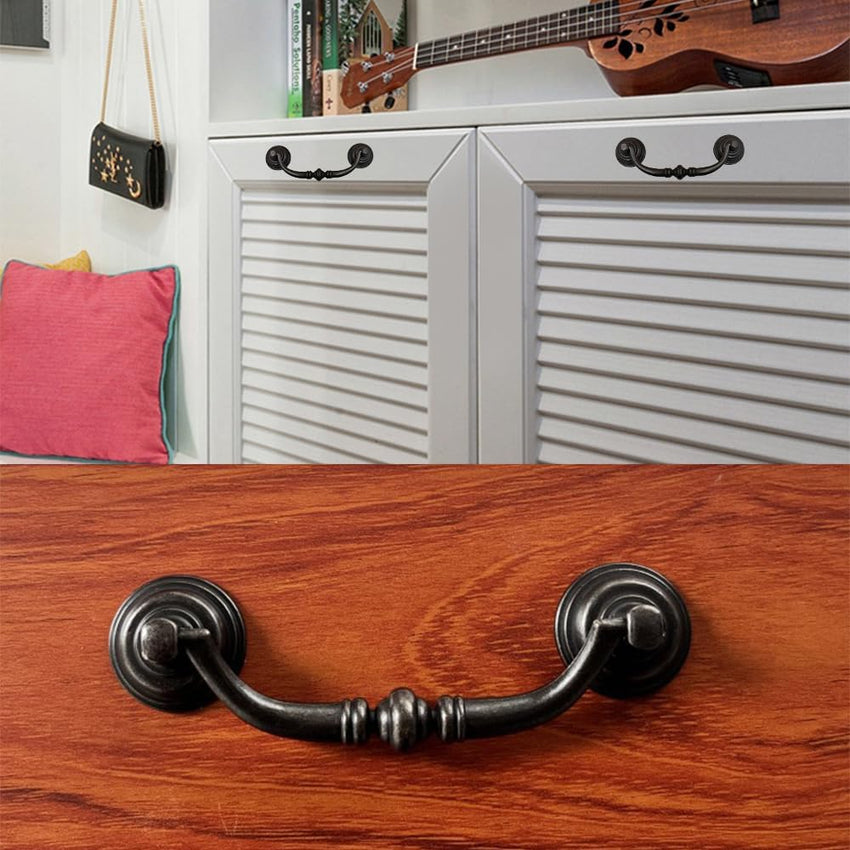 Kitchen Door Pull Handle Retro Design â Black