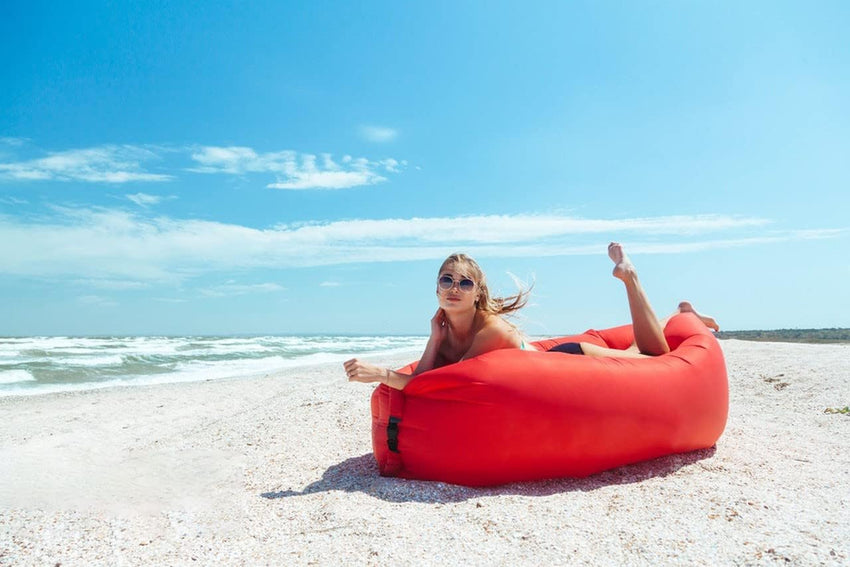 ZTOONE Inflatable Lounger Couch Air Lounger Lazy Sofa with Carry Bag,Hammock Inflatable Mattress Inflatable Bed Pool Float for Swim,Camping,Beach,Hiking,Park,Backyard, Pool, Picnics(Dark Blue)