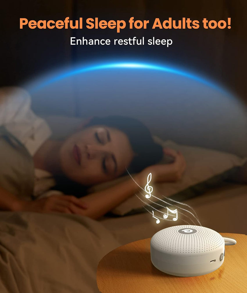 Dreamegg White Noise Machine, Portable Sound Machine Baby Features Powerful Battery, D11Max Sleep Aid Sound Machine for Baby Adults 21 Soothing Sounds for Sleeping Nursery Travel Gift USB Rechargeable